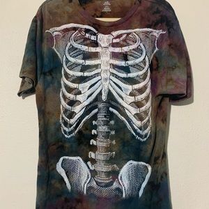 Large skeleton shirt tie dyed